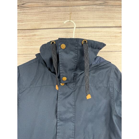 Burton Durable Goods Quilt Lined Tie Waist Jacket Womens XS Navy Blue Hooded - Picture 7 of 14